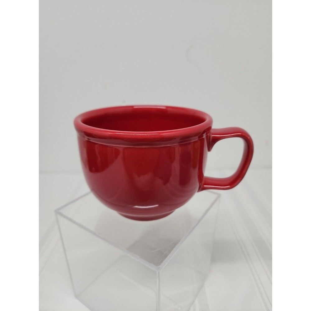 Fiesta Jumbo Cup 18 Oz In Scarlet ~Coffee~Tea Soup~Cozy Beverages Made In USA